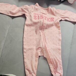 Pink 'Little Sister' Kids One Piece